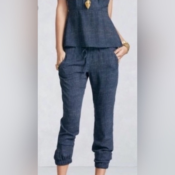 CAbi Texture Slouch Jogging Pant Size M White Polka Dots Womens Beach Coverup - Picture 5 of 7